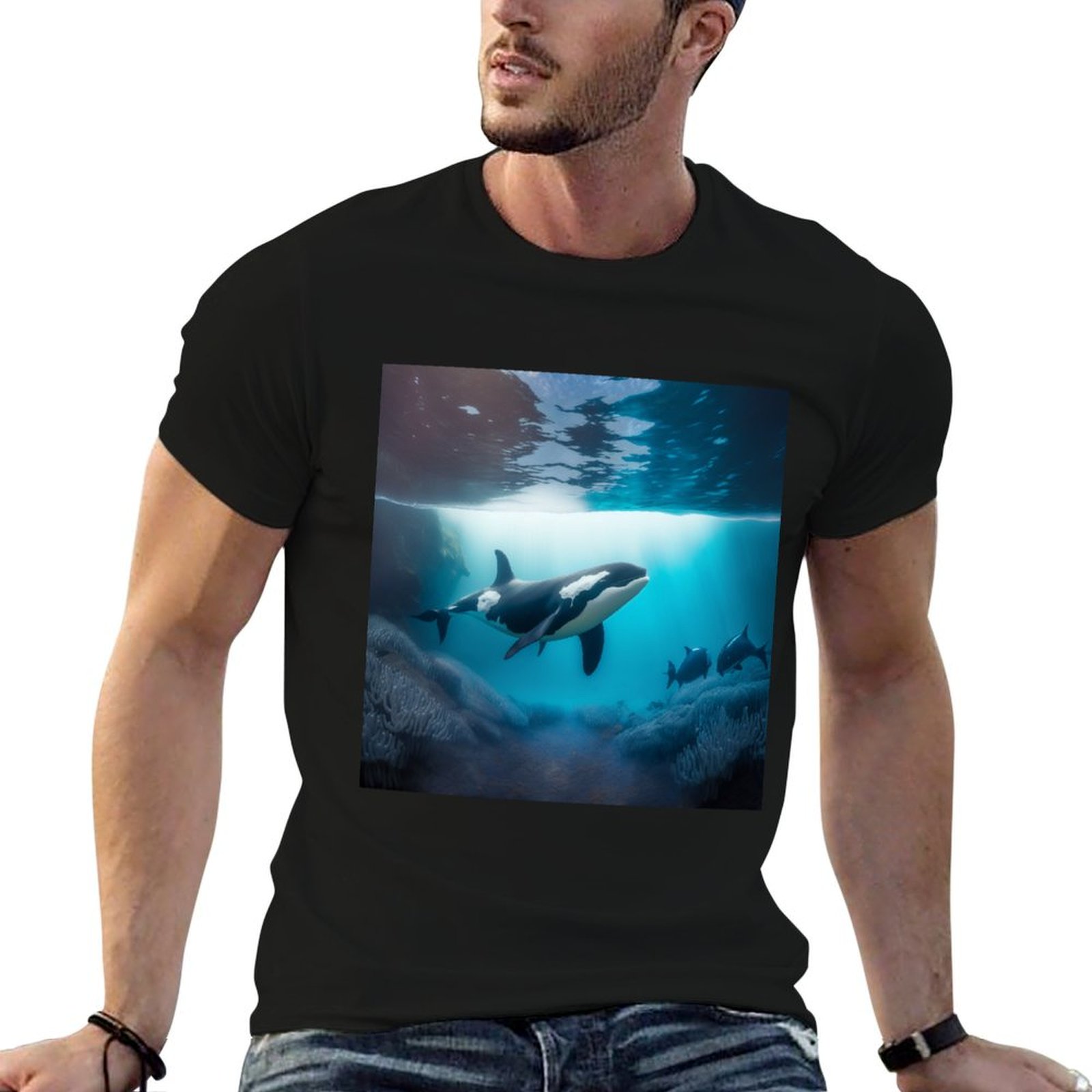 Undershirt Crew Neck - Camiseta Under Sea Orca Camiseta minimalista
