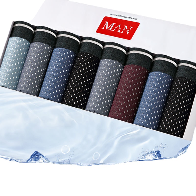 Boxer Shorts Modal - 8 pçs/lote calcinha masculina de seda