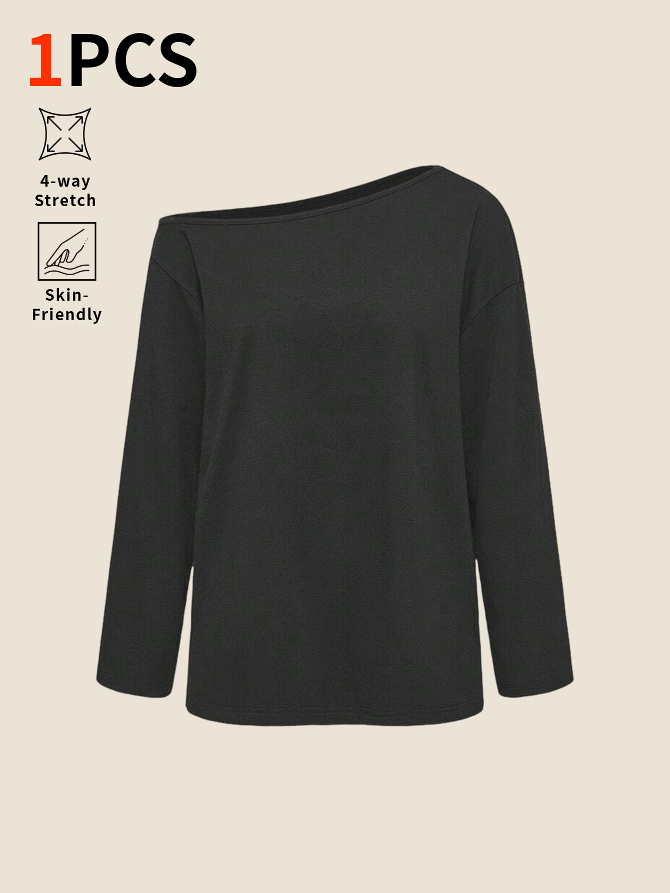 Base Layer Top - Blusa de manga comprida com ombro