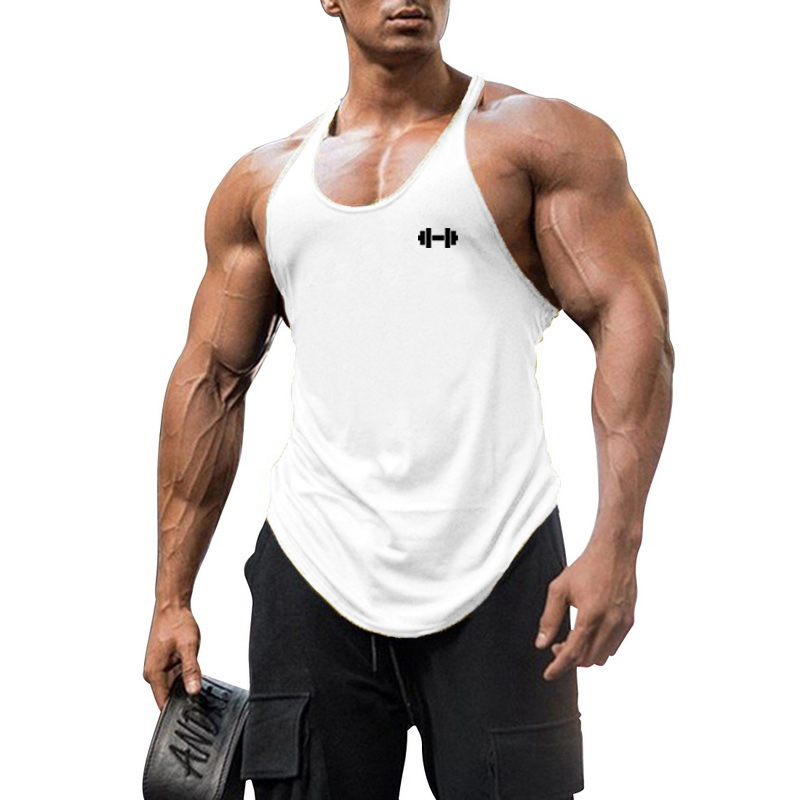 Sleeveless Undershirt - Colete de treinamento respirável macio masculino,