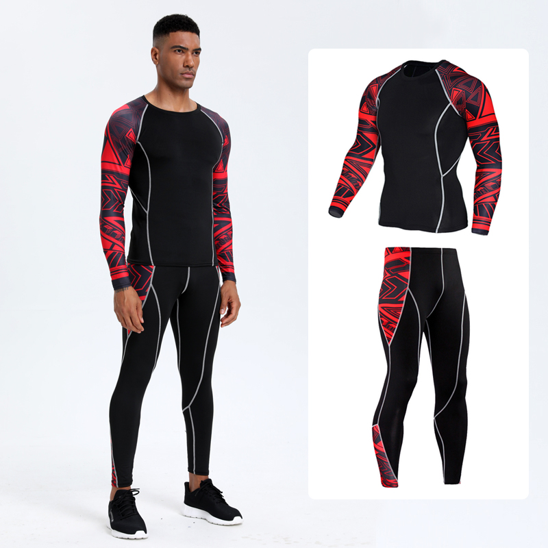 T Shirt Tight Fit - Fato de fitness esportivo PRO masculino: