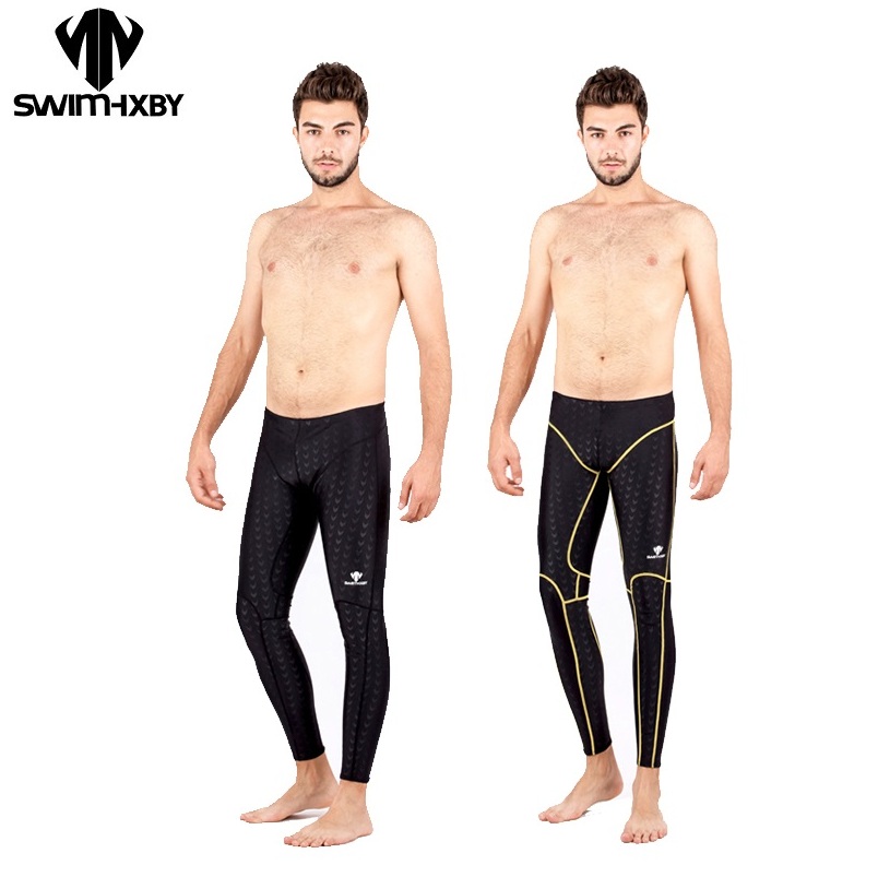 Long Leg Trunk Men - Sharkskin natação jammer cloro resistente corrida