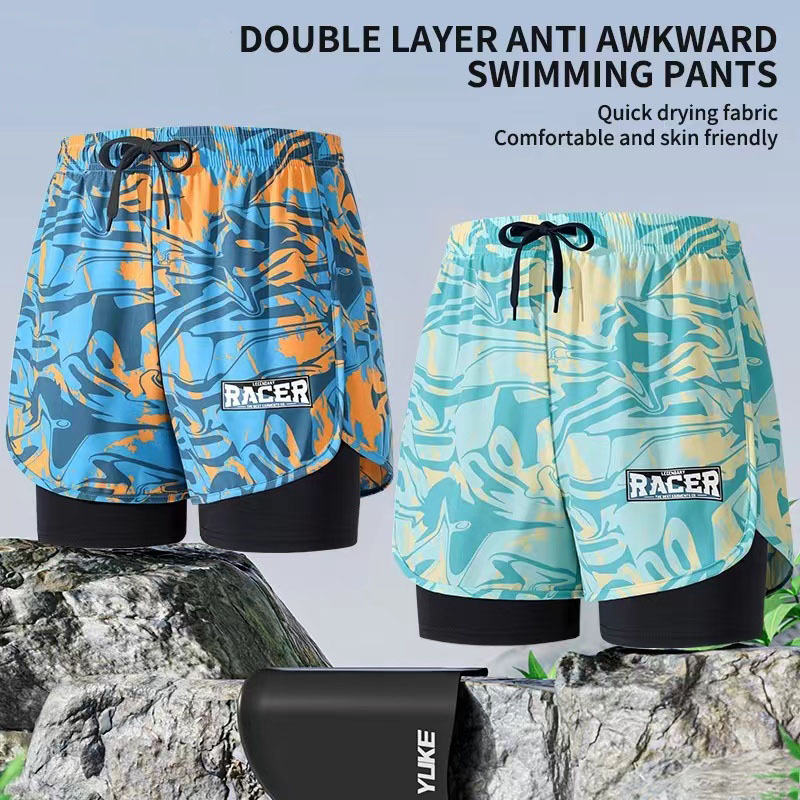 Trunk Breathable Men - Troncos de natação adulto dupla camada