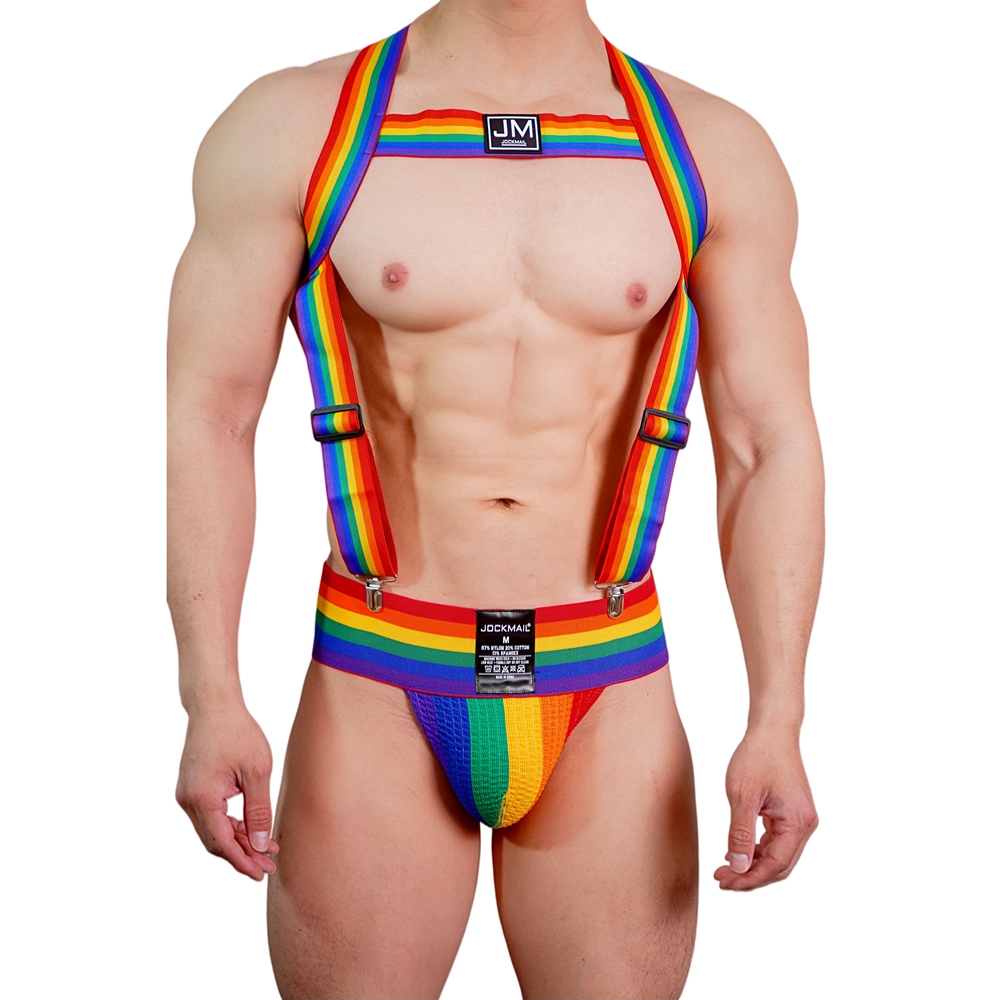 Jockstrap Athletic - Arnês Corporal JOCKMAIL Rainbow Ajustável com