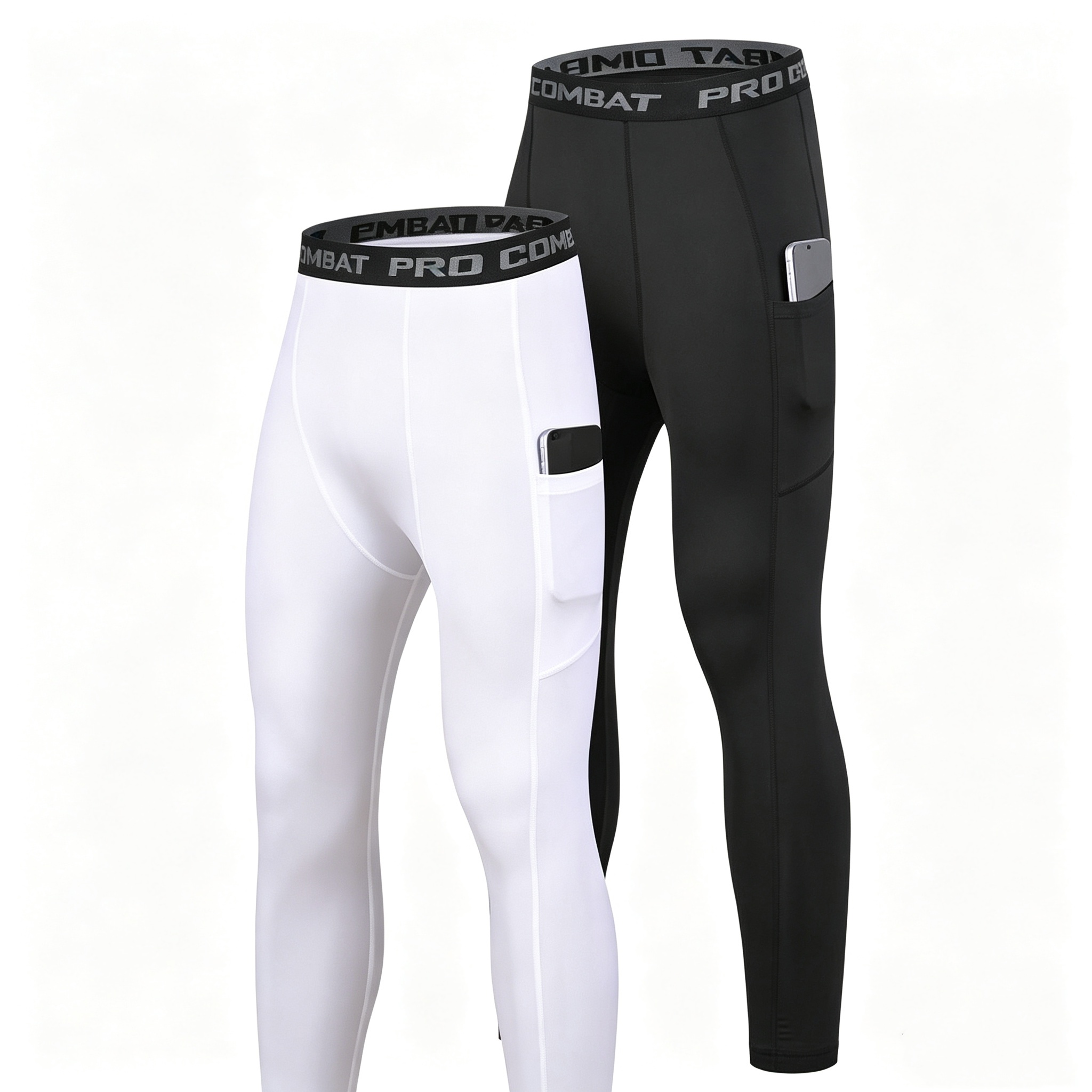 Compression Shorts Athletes - Calças de Compressão Masculinas, Leggings Esportivas,