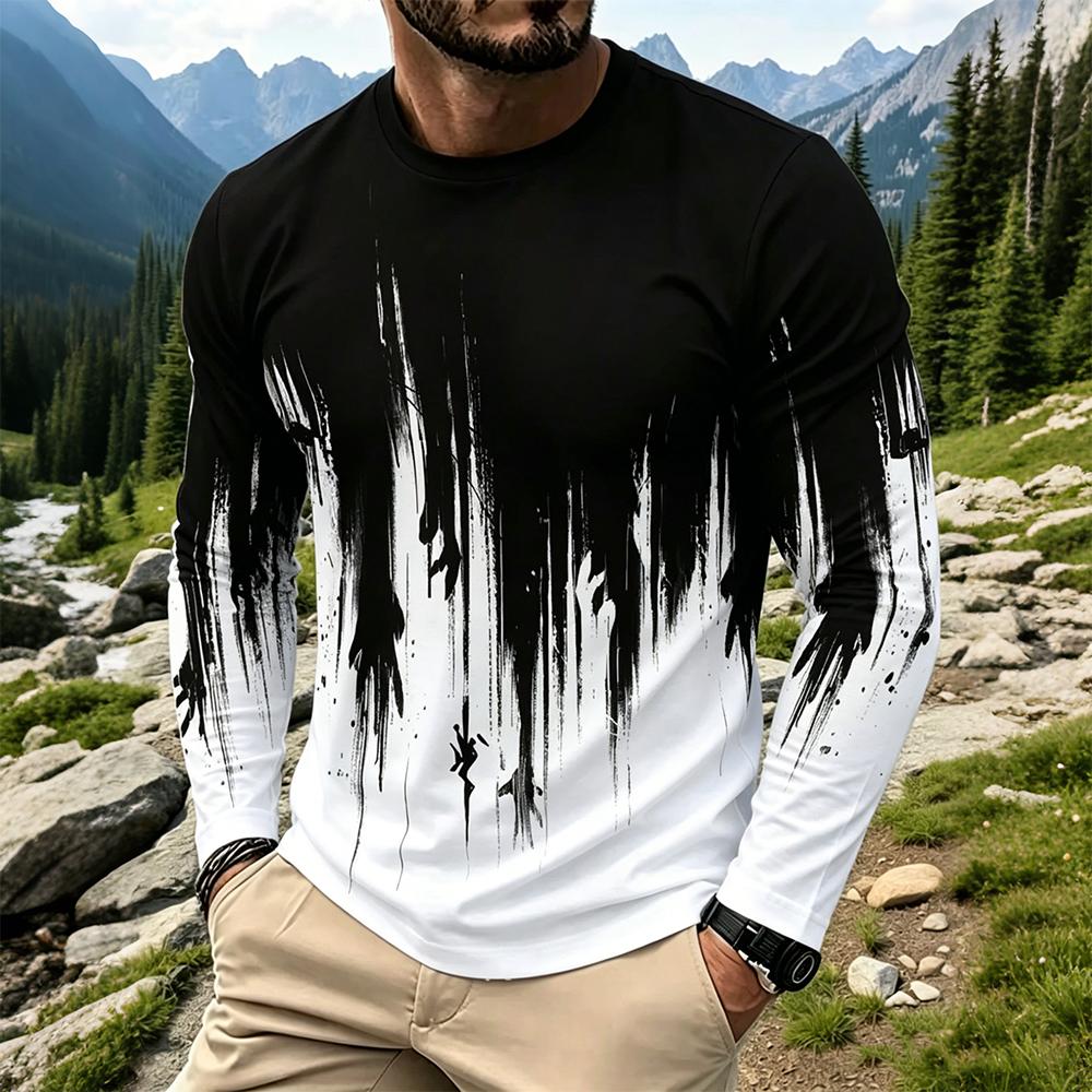 Base Layer Top - Camiseta Masculina de Manga Longa com
