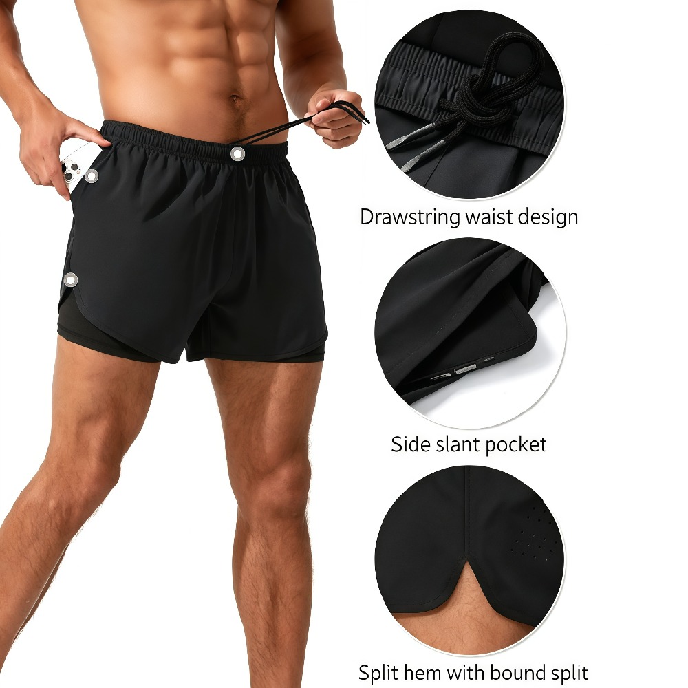 1 Par de Shorts Masculinos Esp - Compression Shorts Athletes avaliação e preço