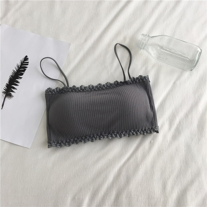 Sutiã de algodão feminino tubo - Suspender Tank Top avaliação e preço