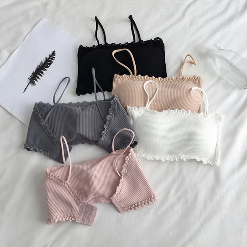 Sutiã de Algodão Feminino, Top - Suspender Tank Top avaliação e preço