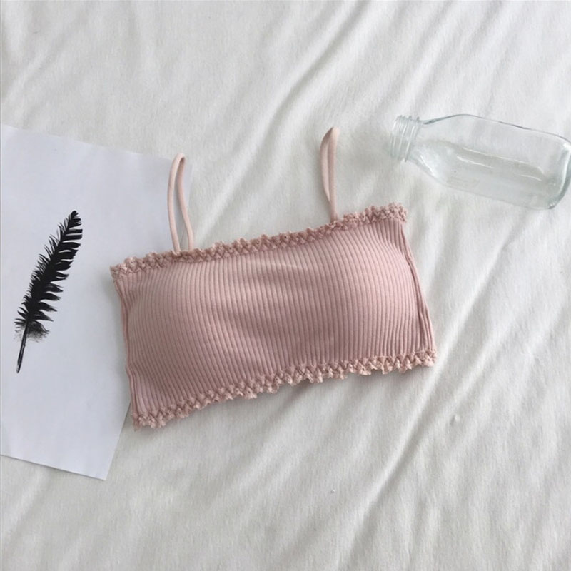 Sutiã de Algodão Feminino, Top - Suspender Tank Top avaliação e preço