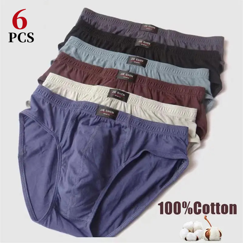 6 pçs/roupa interior masculina - Boxer Brief Pack Cotton avaliação e preço