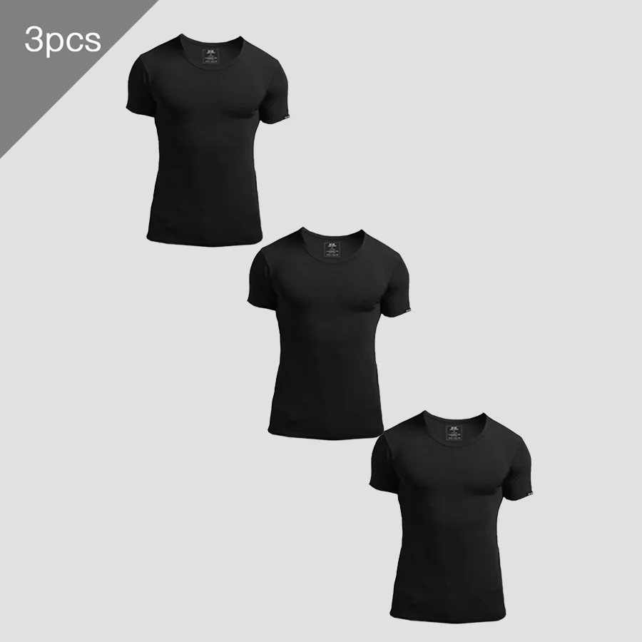 Conjunto de 3 Camisetas Mascul - Undershirt Crew Neck avaliação e preço