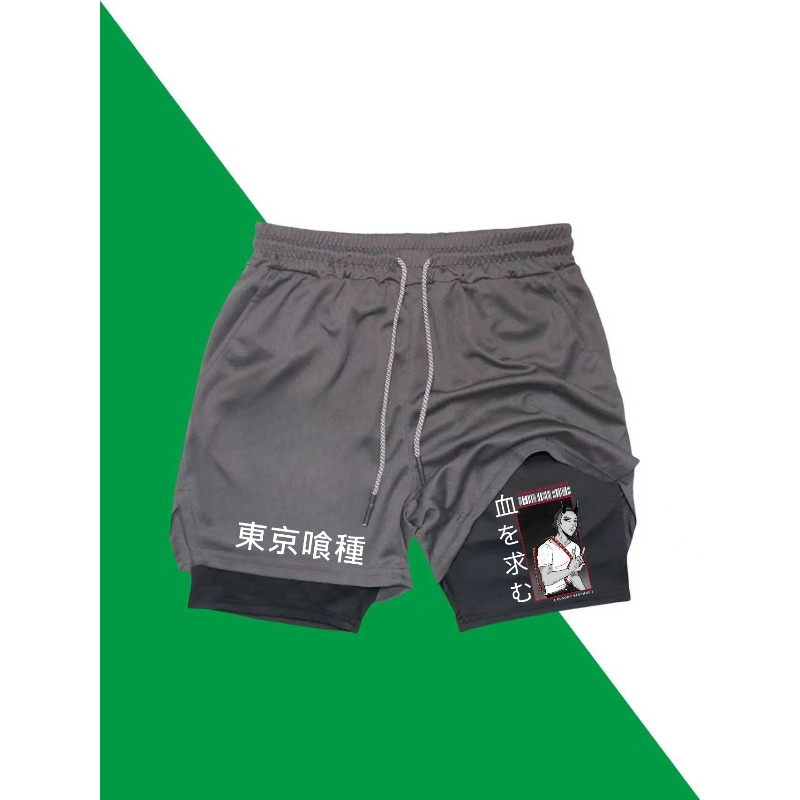 Tokyo ghoul impressão 2 em 1 s - Compression Shorts Athletes avaliação e preço