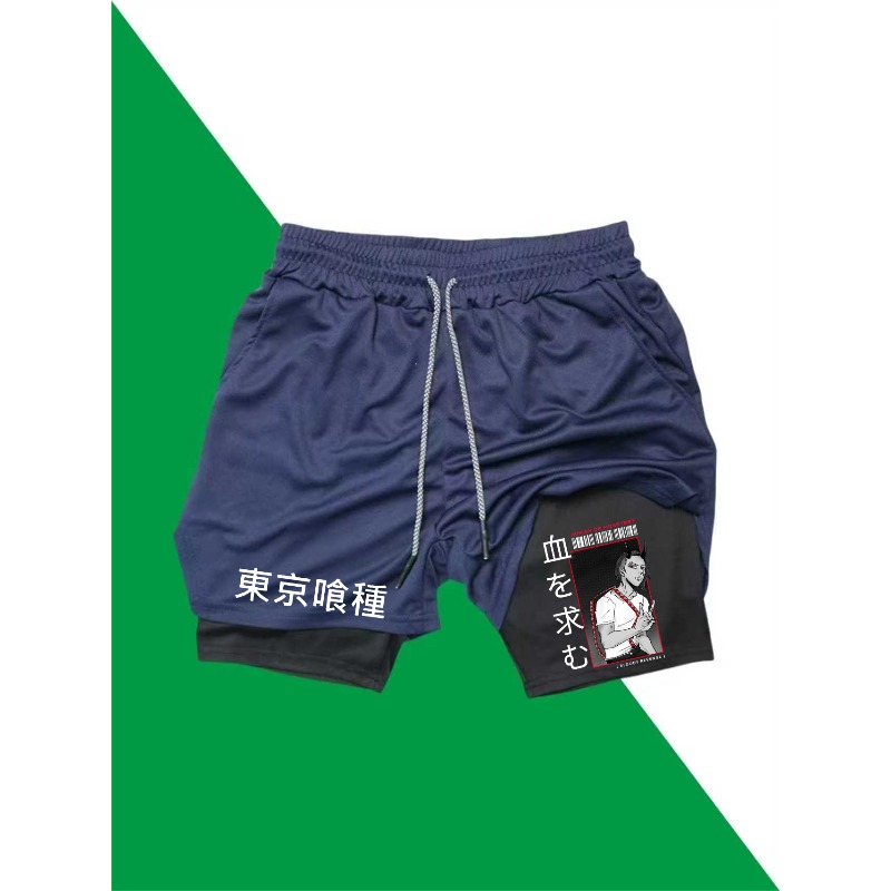 Tokyo ghoul impressão 2 em 1 s - Compression Shorts Athletes avaliação e preço