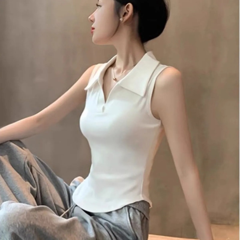 Regata Feminina Branca Sem Man - Tank Top Ribbed avaliação e preço